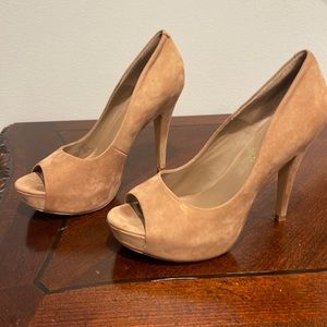 Jessica Simpson Suede Open Toe Pumps size 8